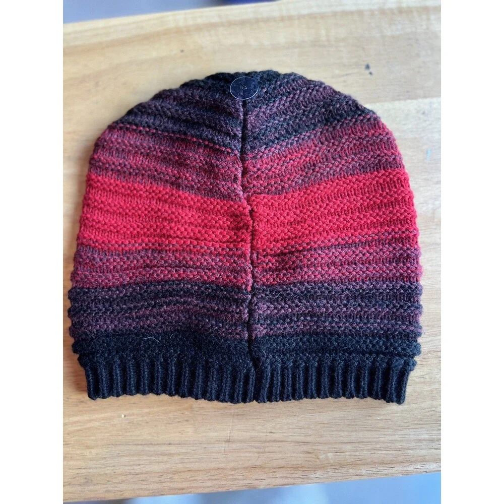 NWT Rare Calvin Klein Women's Marled Purple Red Pink Color Block Beanie